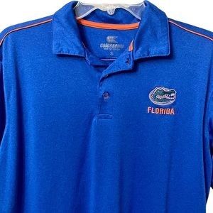 University of Florida Gators Men's Small Coloseum Blue and Orange Polo Shirt UF